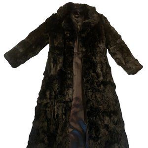 Vintage Black Coat Faux Fur